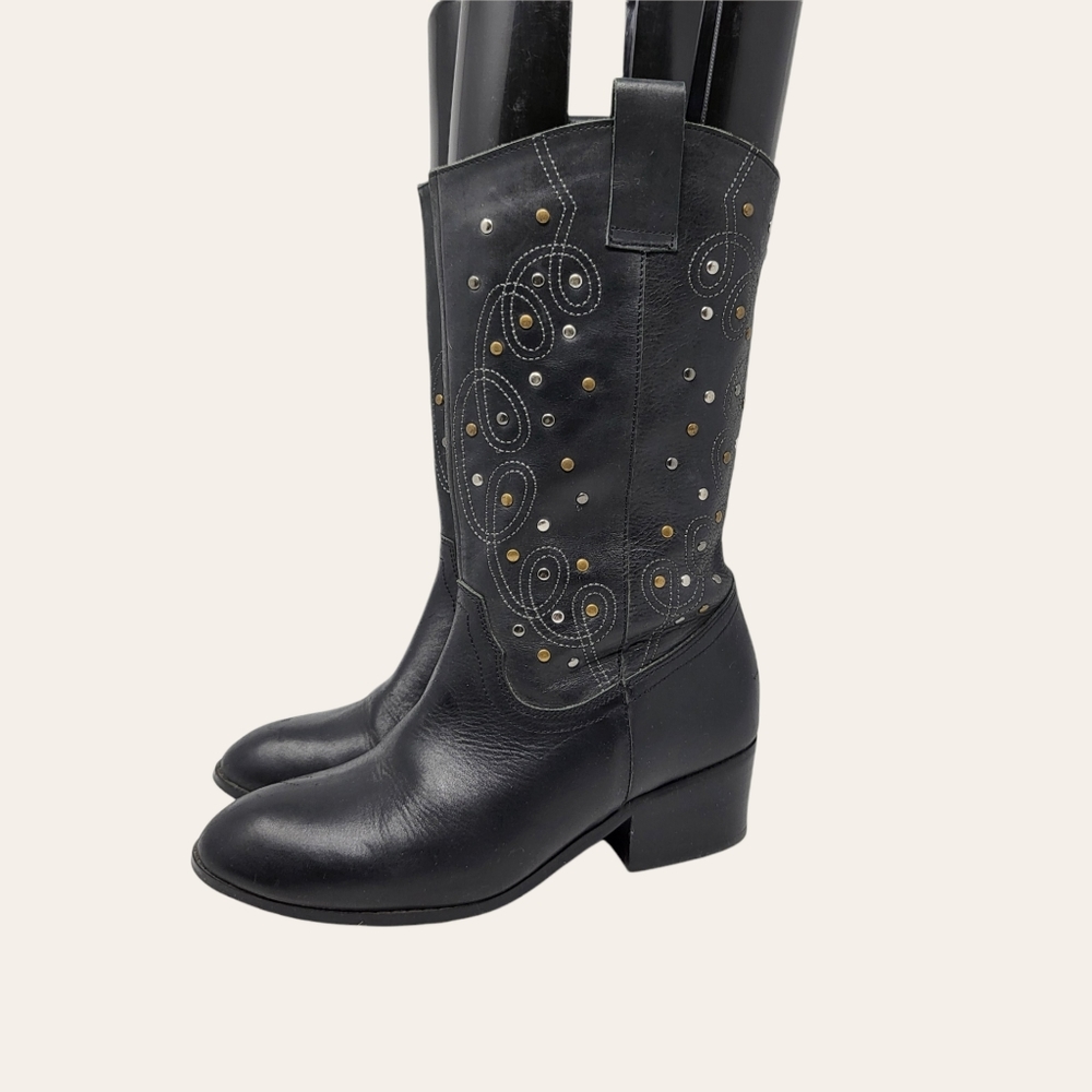 Twiggy London Women Size 5.5M k Leather Cowboy Boots